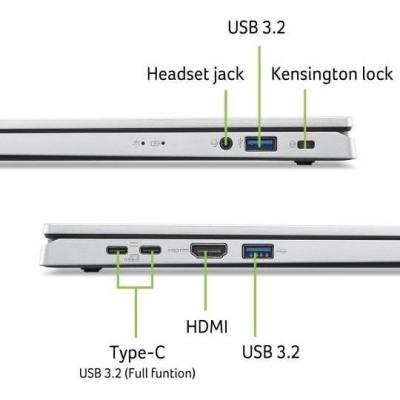 PC Portable ACER Aspire AG15-32P-33L3 - Windows 11 - 15,6'' FHD -Intel Core 3 N355 -Intel UHD Graphics -RAM 8Go -512Go SSD -AZER
