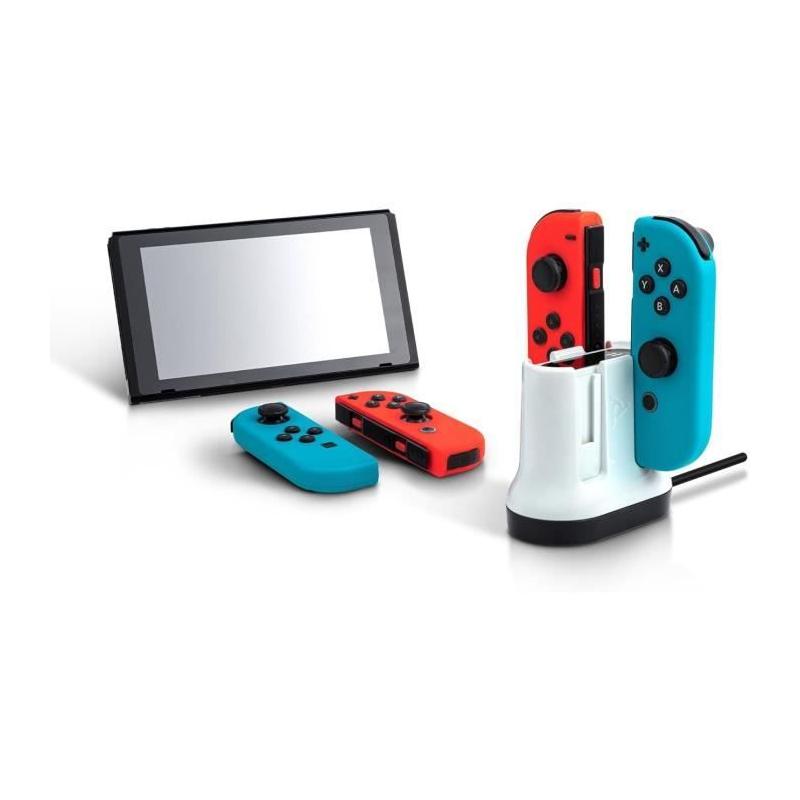 Chargeur - PDP - Pour 2 paires de manettes Joy-Con Nintendo Switch - Blanc