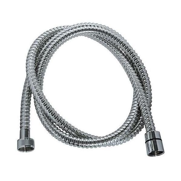 Flexible de douche - ROUSSEAU - Écrous métal - Sertis de sécurité - Longueur 1m50 - Inox chromé simple agrafage