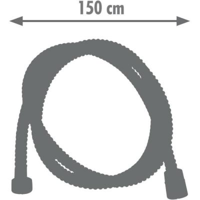 Flexible de douche - ROUSSEAU - Écrous métal - Sertis de sécurité - Longueur 1m50 - Inox chromé simple agrafage