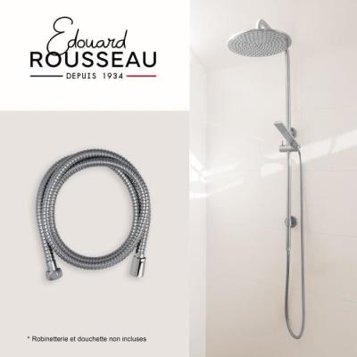 Flexible de douche anti-torsion ROUSSEAU 1m75 Inox chromé