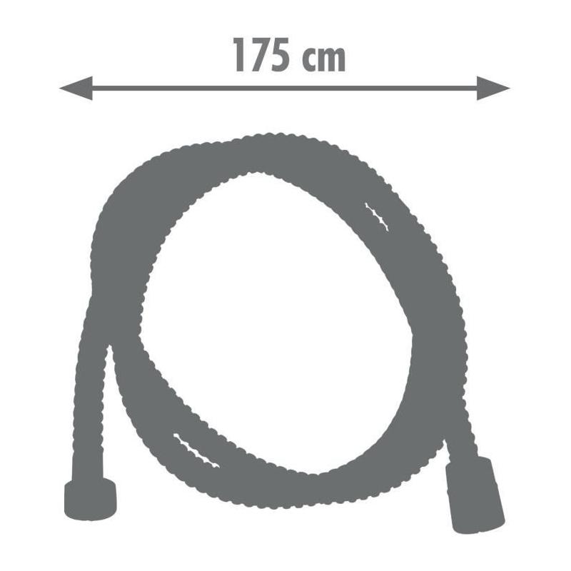 Flexible de douche anti-torsion ROUSSEAU 1m75 Inox chromé
