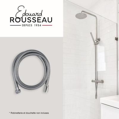 Flexible de douche inox chromé double agrafage - ROUSSEAU