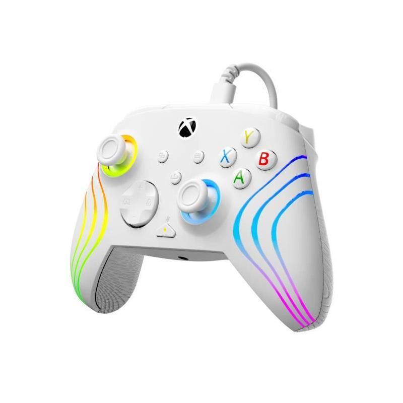 Manette de jeu - Xbox Series X|S, Xbox One et PC - Afterglow Wave - RGB - Filaire - Blanc- TURTLE BEACH