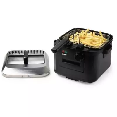Friteuse électrique Domo 4L 2000W noir - Puissance et polyvalence