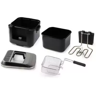 Friteuse électrique Domo 4L 2000W noir - Puissance et polyvalence