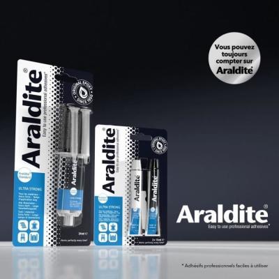Colle époxy bi-composant - ARALDITE - Standard - 24 ml - Prise longue - Haute résistance