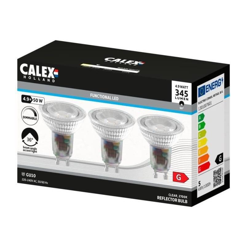 Ampoule LED réflecteur CALEX GU10 4,9W 345lm intensité variable - Chrome