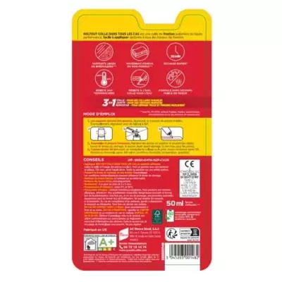 Colle de fixation et d'étanchéité CYANOLIT Blanc 50ml - Polyvalente pour petites réparations