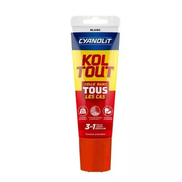 Colle de fixation et d'étanchéité - CYANOLIT - Blanc - Tube 125 ml - Polyvalente - Haute résistance et flexible