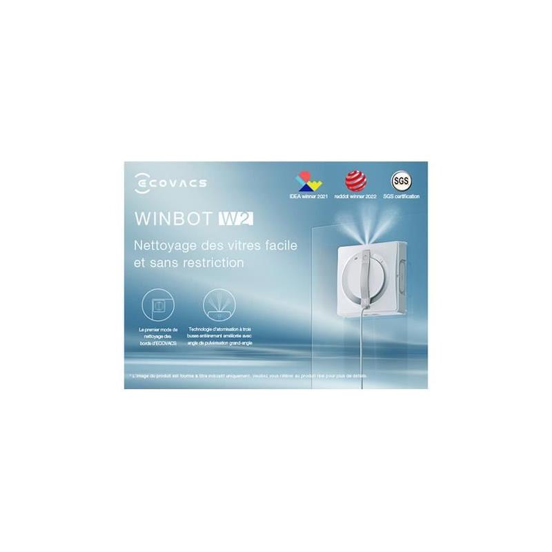 Robot lave-vitre ECOVACS WINBOT W2 OMNI avec Station Multifonction
