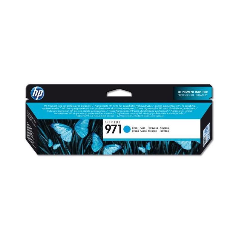 Cartouche Encre Cyan Authentique HP 971 pour Officejet Pro X451/X476/X551/X576