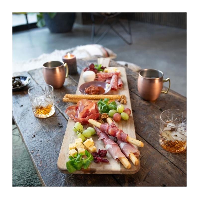 Planche apéritive Maxi LIVOO en bois acacia FSC - 75 x 19,5 cm