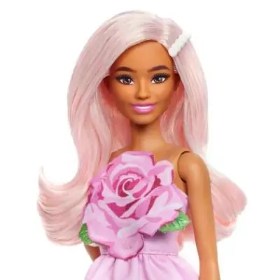 Barbie Fashionistas: Poupée Rose Sans Bretelle Avec Accessoires Barbie Fashionistas: Poupée Rose Sans Bretelle Avec Accessoires