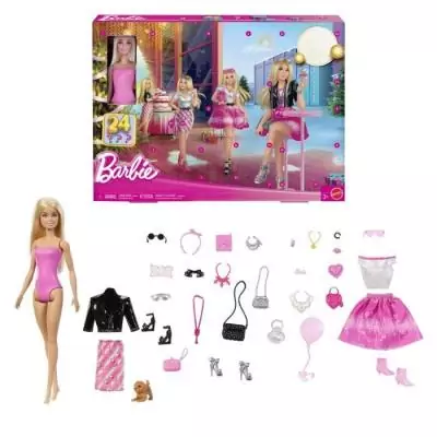 Calendrier de l'Avent Barbie avec 24 pièces et accessoires
