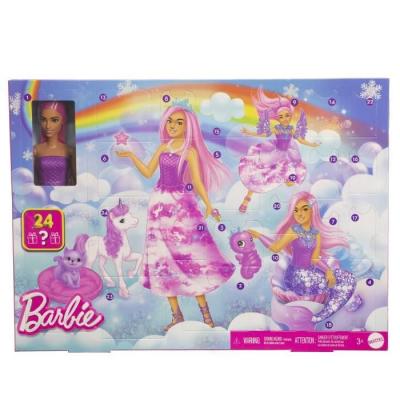 Calendrier de l'Avent Barbie avec 24 surprises et poupée glam - JFL66