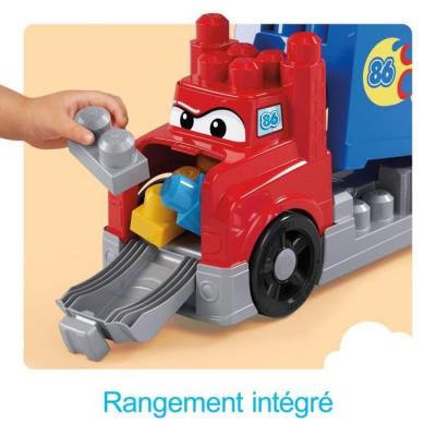 MEGA BLOKS - Camion Course et Construction - Coffret avec 19 pieces - MEGA Bloks - JFR29