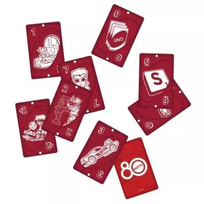 UNO Rouge Rubis - Jeu de cartes 80eme anniversaire Mattel - Fun en famille!