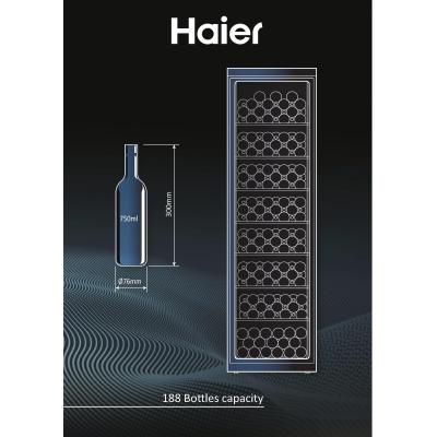 Haier Wine cellar HWS188GAE Pose libre Noir 188 bouteille(s)