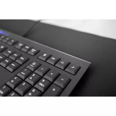Clavier filaire CHERRY KC 1000 avec 3 LED bleues - Noir