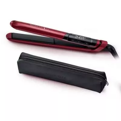 Lisseur - REMINGTON - S9600 SILK - 240° C - Chauffe rapide - Turbo - Pochette voyage - Rouge
