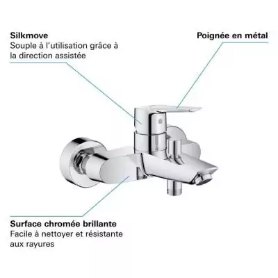 Mitigeur Bain/Douche GROHE Start - Économie d'eau et Inverseur automatique