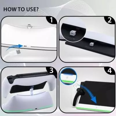 Station de recharge SUBSONIC - LED RVB - Charge rapide - USB Type-C Station de recharge SUBSONIC - LED RVB - Charge rapide - USB Type-C