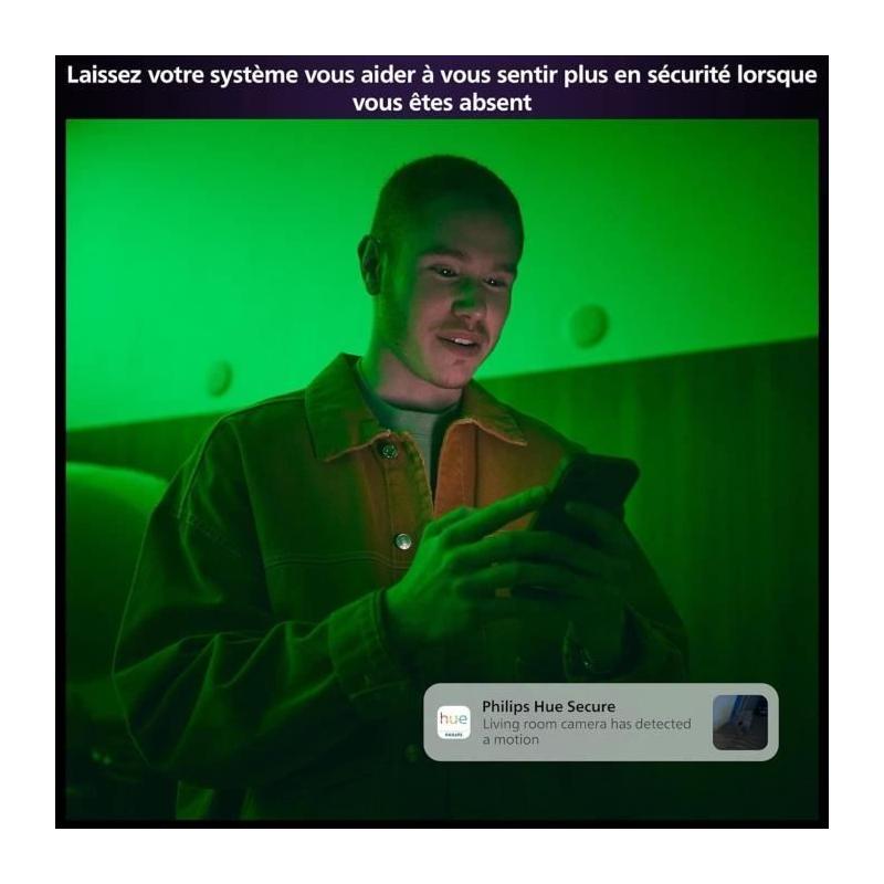 Caméra filaire Philips Hue Secure - HD 1080P - Blanc
