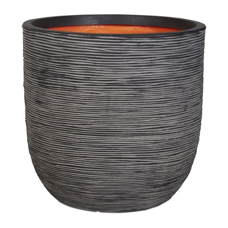 Pot de fleurs CAPI EUROPE RIB NL - Anthracite - 35x34 cm