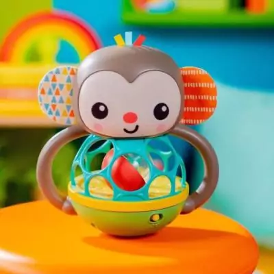 Hochet musical et lumineux Grab & Giggle Monkey - Avec Oball - 6M+