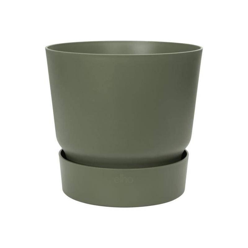 Pot de fleurs rond Greenville - Ø 55 x H 50 cm - Extérieur - Vert