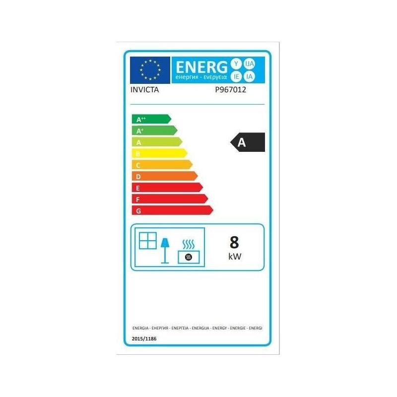 Insert a bûches - INVICTA - Sirocco convection naturemme - 8 KW - En fonte - Bûches 58 cm max