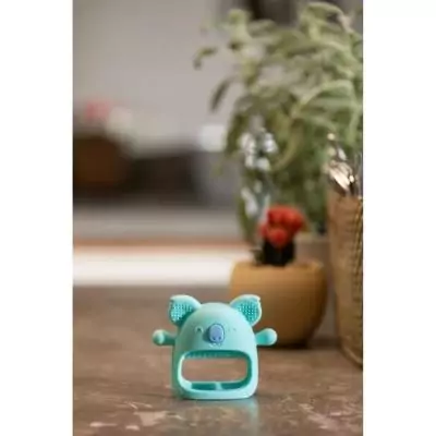 Moufle gants de dentition NUBY Koala - Silicone - Bleu