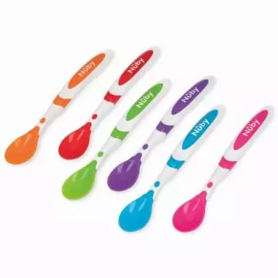 Lot de 6 cuillères de sevrage NUBY - Pratiques et Colorées