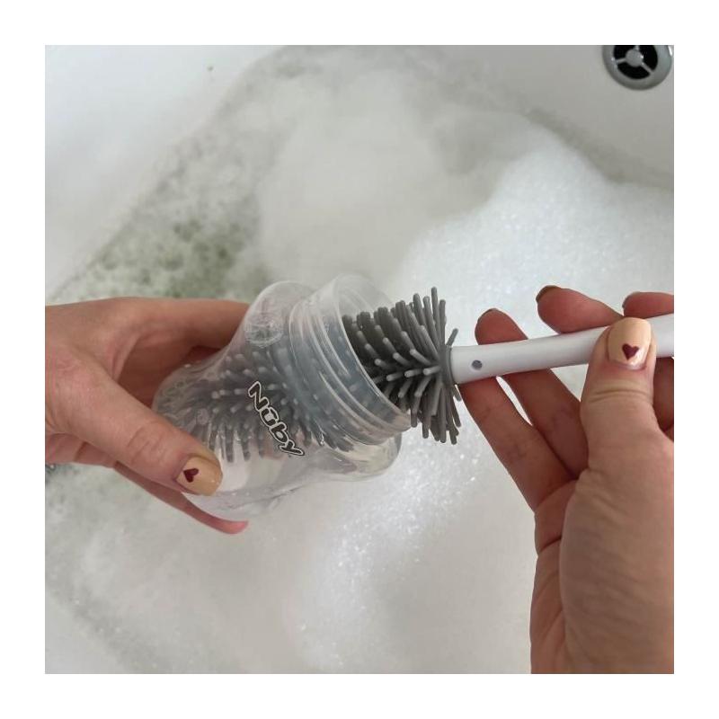 Brosse de Nettoyage - NUBY - Pour Biberon et Tétine 2 en 1 avec Support Hygiénique