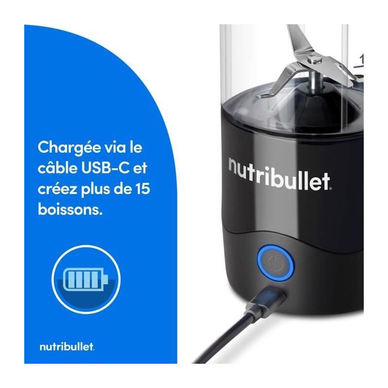 Blender portable - NUTRIBULLET - NBP003B - 100 W - 0,475L - Sans BPA - Noir - Une gourde incluse
