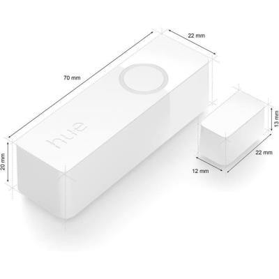 Capteur de contact - Philips Hue - Secure - Installation facile - Contrôle via application - Blanc