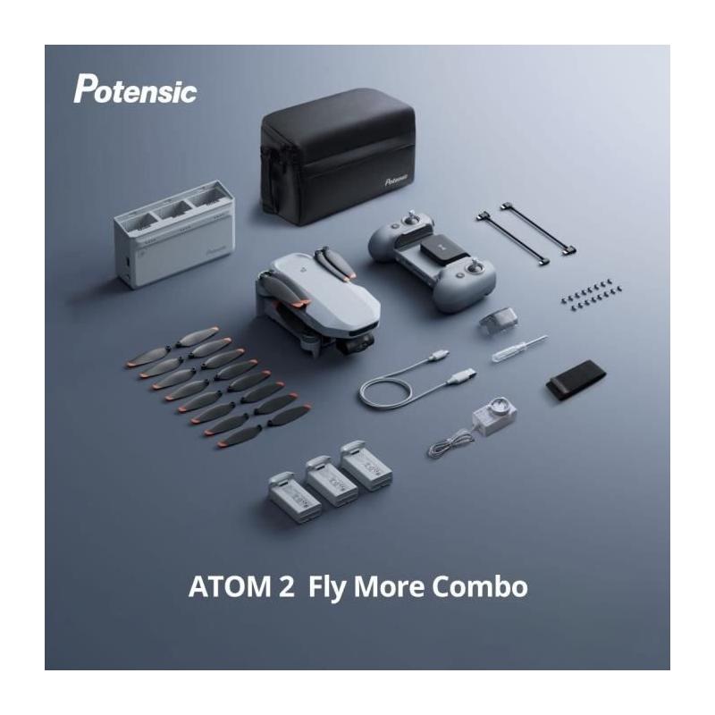 Drone - POTENSIC - ATOM 2 - Fly More Combo - Caméra HD/4K - GPS intégré - Autonomie de 15-25 minutes - Portée de 300 metres