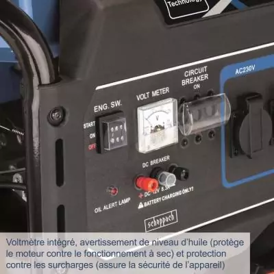 Puissant groupe électrogène 5500W - SG7100x de SCHEPPACH