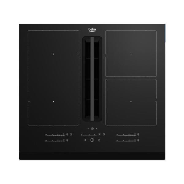 Beko Table de cuisson induction aspirante 60cm 4 feux 7400w - HIXI64700UF1