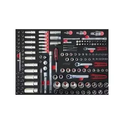 Module de douilles et accessoires - KS TOOLS - 711.1011 - 175 pieces - Mousse imputrescible - Découpe laser