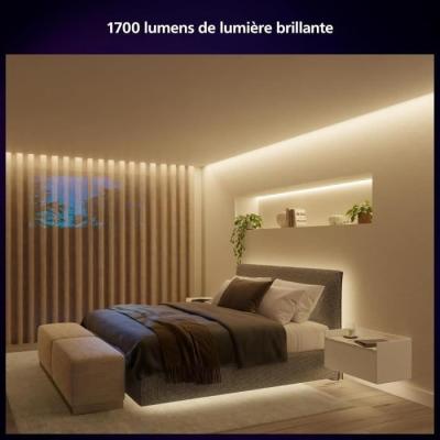 Ruban LED Philips Hue W C Lightstrip Solo - Contrôle couleur - Économie d'énergie