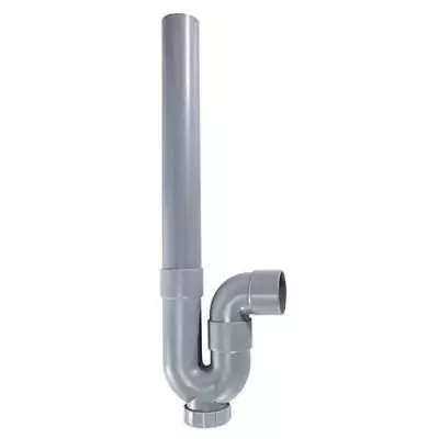 Siphon d'évacuation ROUSEAU Ø40mm PVC gris - Sortie horizontale
