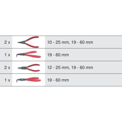 Module de pinces a Circlips - KSTOOLS - 6 pinces - Découpe laser - Mousse imputrescible - A circlip