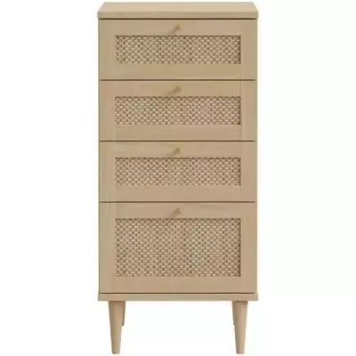 Commode élégante avec 4 tiroirs en Chêne - 50,4 x 41,4 x 108,8 cm