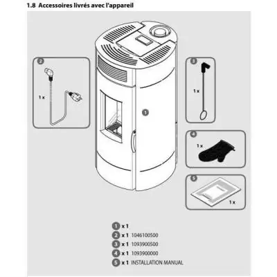 Poêle à granulés INVICTA Lodi 6 Étanche SDC WIFI Noir
