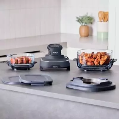 Friteuse sans huile portable NINJA - CRISPI - 1700W - Bleu Friteuse sans huile portable NINJA - CRISPI - 1700W - Bleu