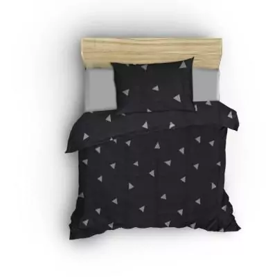 Parure de lit Gris: 1 housse de couette 220x240 + 2 taies 60x60 Parure de lit Gris: 1 housse de couette 220x240 + 2 taies 60x60