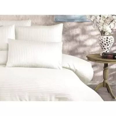Parure de lit 220x240cm - Creme - 70% polyester, 30% coton