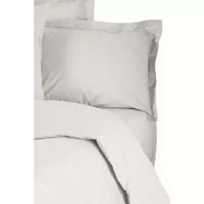 Parure de lit 100% coton renforcé blanc - 1 housse de couette + 2 taies - 220x240cm Parure de lit 100% coton renforcé blanc - 1 housse de couette + 2 taies - 220x240cm